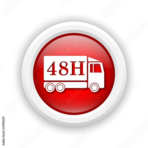 Illustration: 48H delivery truck icon 48H delivery truck icon