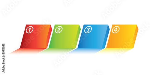 Vector: four steps diagram four steps diagram