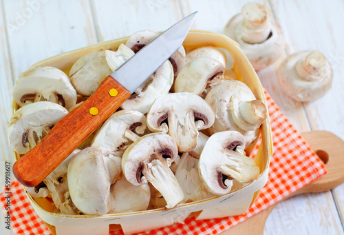 Photo: raw mushroom raw mushroom