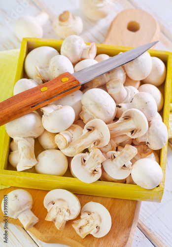 Photo: raw mushroom raw mushroom