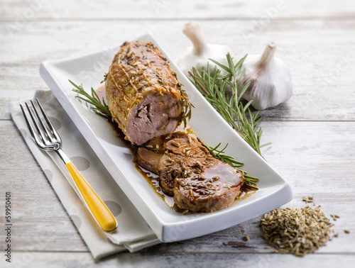 Photo: roast with fennel seed, selective focus roast with fennel seed, selective focus