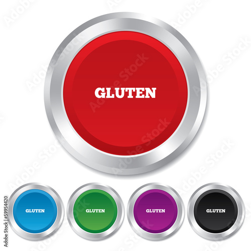 Vector: Gluten free sign icon. No gluten symbol. Gluten free sign icon. No gluten symbol.