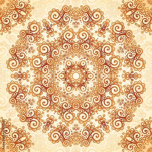 Vector: Ornate vintage seamless pattern in mehndi style Ornate vintage seamless pattern in mehndi style