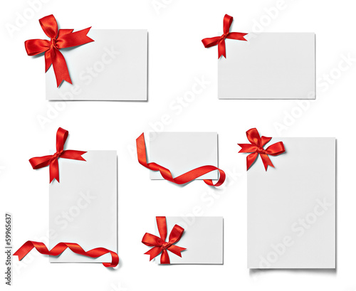 Photo: ribbon bow card note chirstmas celebration greeting ribbon bow card note chirstmas celebration greeting
