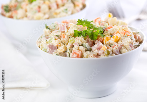 Photo: traditional russian salad traditional russian salad
