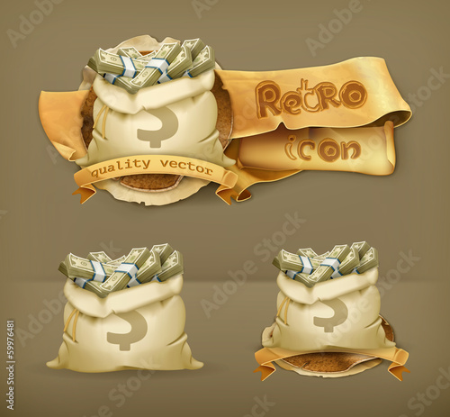 Vector: Moneybag, vector icon Moneybag, vector icon