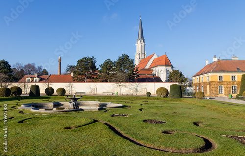 Photo: Maria Geburt church view from Schonbrunn Gardens, Vienna Maria Geburt church view from Schonbrunn Gardens, Vienna