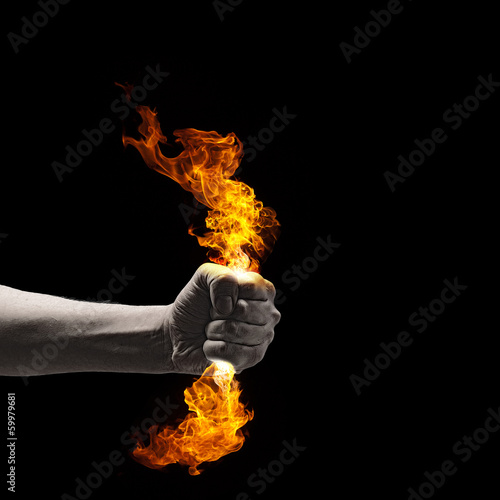 Photo: Fire in hand Fire in hand