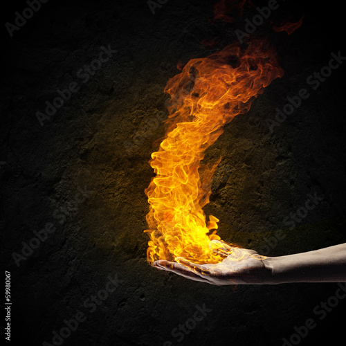 Photo: Fire in hand Fire in hand