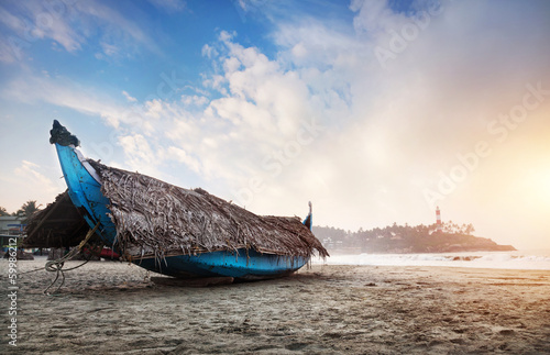 Photo: Fishing boat in India Fishing boat in India