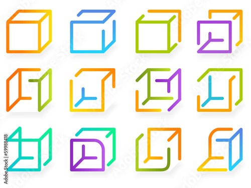 Vector: symbol color box symbol color box