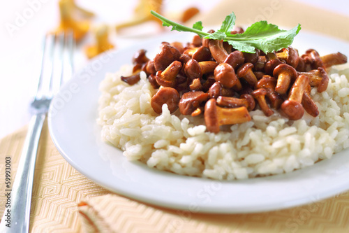 Photo: Risotto with chanterelles Risotto with chanterelles