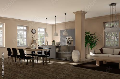 Illustration: Modernisierter Altbau Modernisierter Altbau