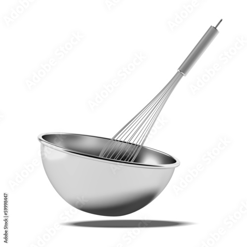 Illustration: Bowl with a whisk Bowl with a whisk