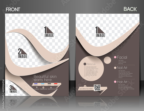 Vector: Beauty Care & Salon Front & Back Flyer & poster Template Beauty Care & Salon Front & Back Flyer & poster Template