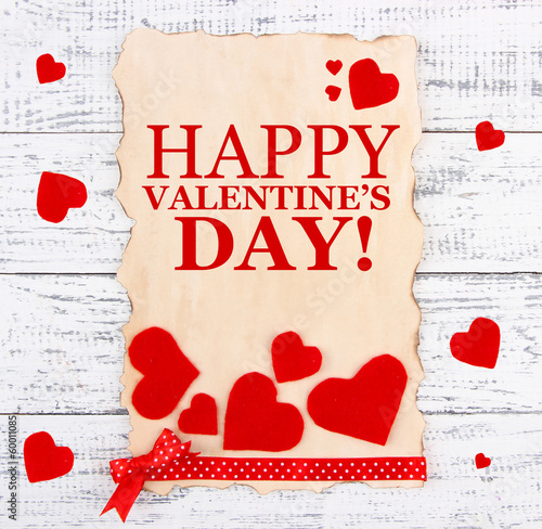 Photo: Beautiful romantic background with decorative hearts Beautiful romantic background with decorative hearts