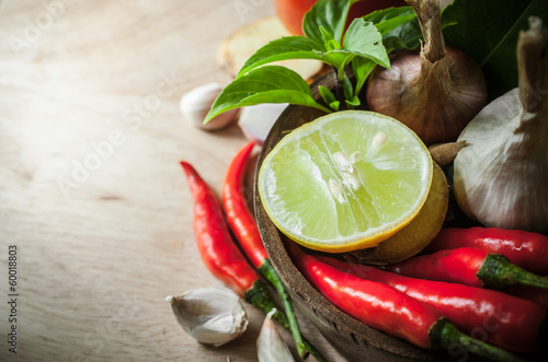 Photo: vegetable of food for tom yum element vegetable of food for tom yum element