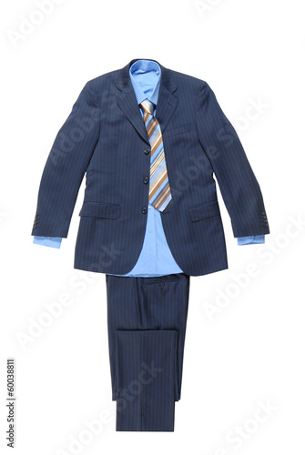 Photo: blue male striped suit blue male striped suit