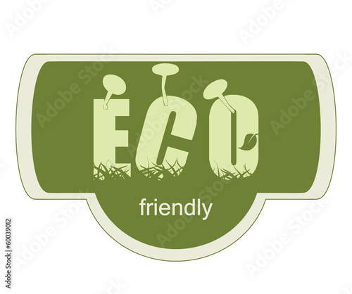 Vector: ECO friendly label for natural products ECO friendly label for natural products