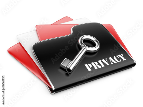 Illustration: private folder - privacy information concept. private folder - privacy information concept.