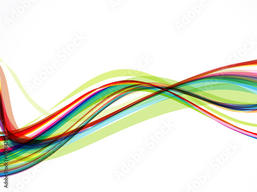 Vector: Colorful Wave Background With Shadow Colorful Wave Background With Shadow
