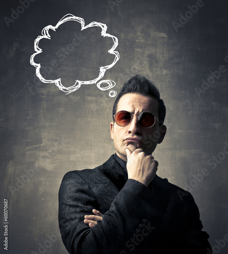 Photo: Thinking Elegant Man Thinking Elegant Man