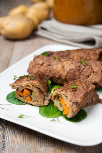 Photo: Rouladen aus Sojafleisch Rouladen aus Sojafleisch