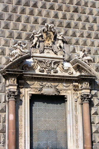 Photo: Portal Chiesa del Gesu Nuovo Portal Chiesa del Gesu Nuovo