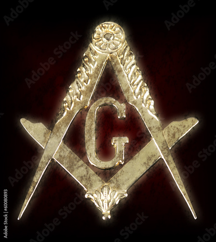 Photo: freemasonry golden medal square & compass freemasonry golden medal square & compass