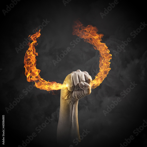 Photo: Fire in hand Fire in hand