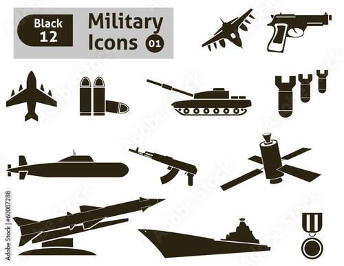 Vector: Military icons Military icons