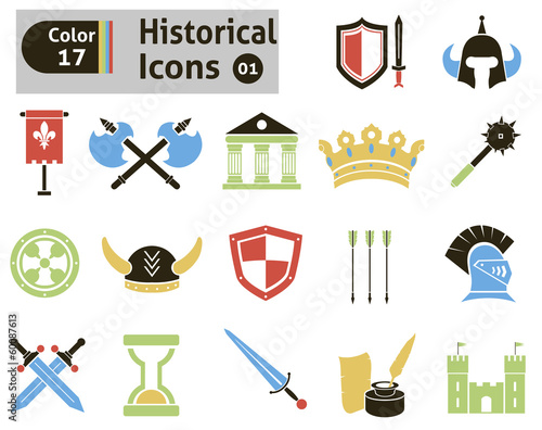 Vector: Histoical icons Histoical icons