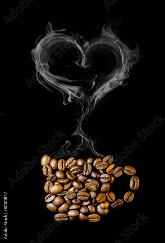 Illustration: Coffee cup with steam Coffee cup with steam