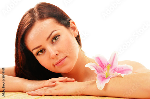 Photo: Beautiful young woman during spa treatment Beautiful young woman during spa treatment