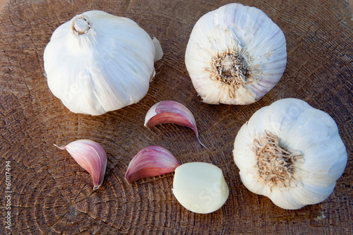 Photo: Closeup photo of two large garlic Closeup photo of two large garlic