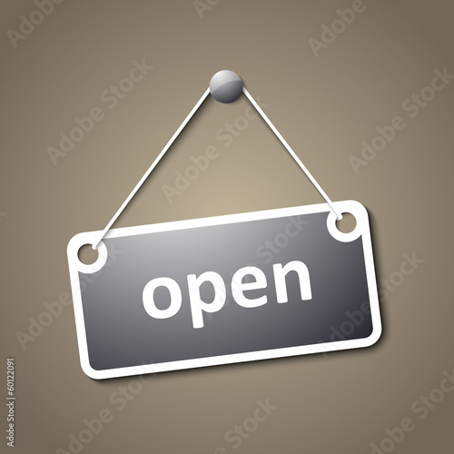 Vector: open hanging sign open hanging sign