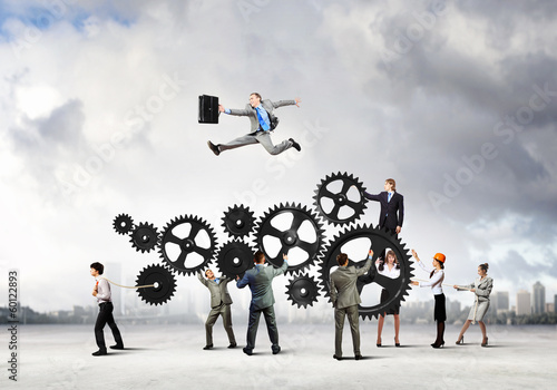 Photo: Teamwork concept Teamwork concept