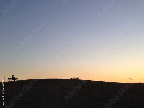 Instant Collection: ベンチのある夕景 ベンチのある夕景