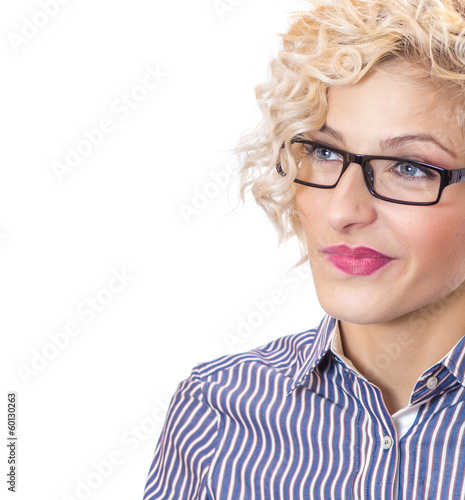 Photo: Thinking woman looking contemplative and thoughful Thinking woman looking contemplative and thoughful