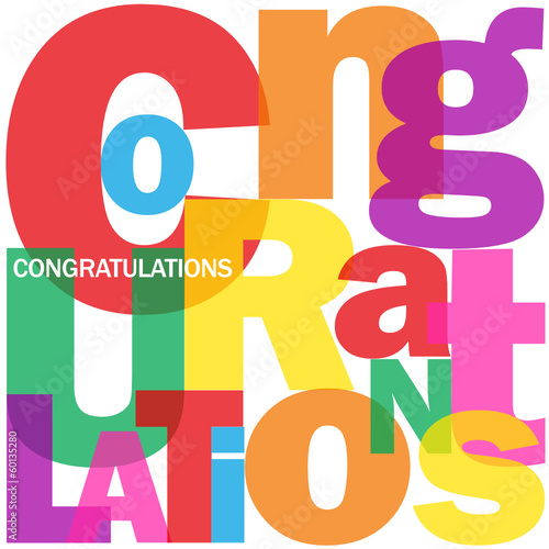 Vector: "CONGRATULATIONS" Letter Collage (card well done achievement) "CONGRATULATIONS" Letter Collage (card well done achievement)