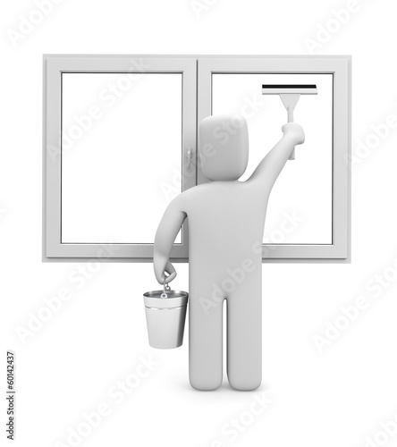 Illustration: Cleaner with squeegee Cleaner with squeegee