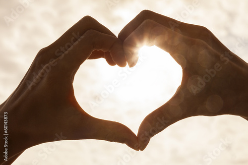 Photo: Hand Heart Sunrise Sunset Hand Heart Sunrise Sunset