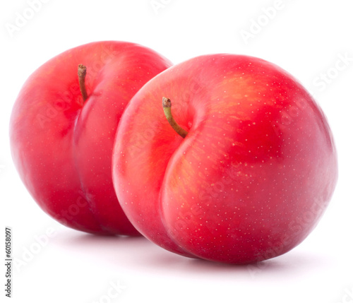 Photo: Sweet plum isolated on white background cutout Sweet plum isolated on white background cutout