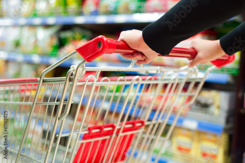 Photo: supermarket cart supermarket cart