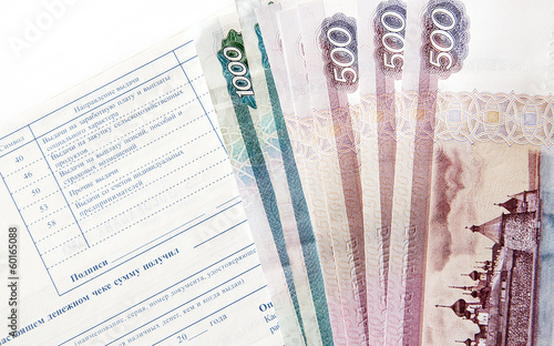 Photo: money and checkbook money and checkbook