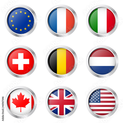 Vector: Länder - Sticker : Europa, Frankreich, Italien, ... Länder - Sticker : Europa, Frankreich, Italien, ...