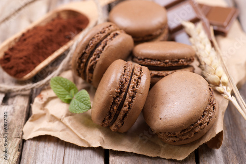 Photo: Macarons, Schokolade Macarons, Schokolade