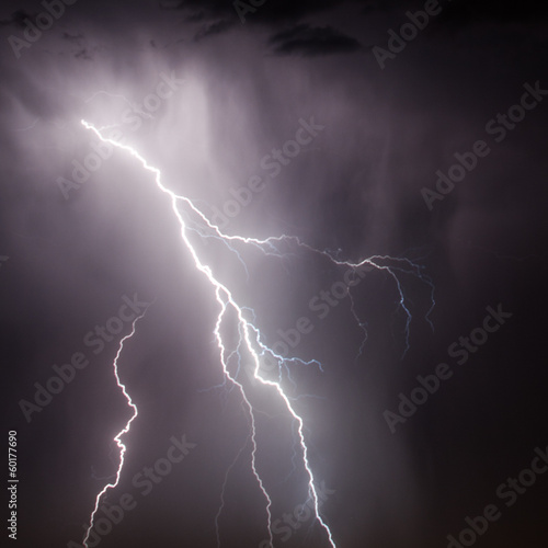 Photo: Lightning in the sky strikeing down Lightning in the sky strikeing down