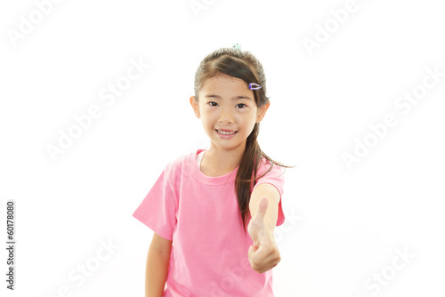 Photo: ガッツポーズの女の子 ガッツポーズの女の子