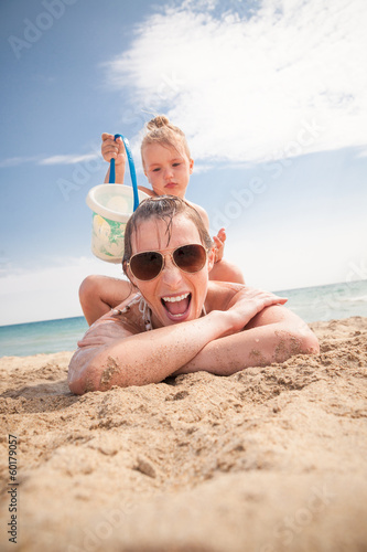 Photo: beach fun child beach fun child
